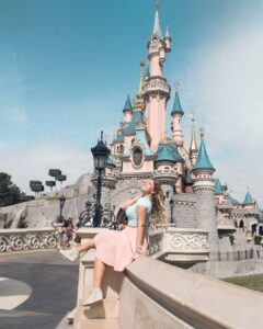 This image of girl the girl is enjoying in Disneyland in paris 